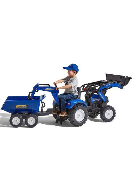 Трактор на педалі з причепом FALK New Holland T8 + ковш 3090W 5010 фото