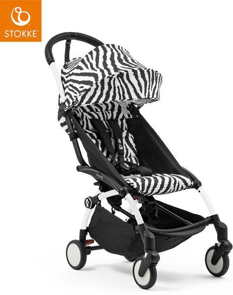Прогулянкова коляска Stokke YOYO 3 Zebra шасі White 5259 фото