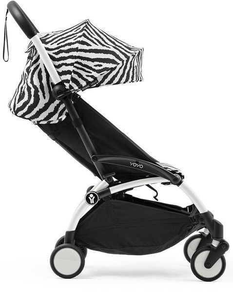Прогулянкова коляска Stokke YOYO 3 Zebra шасі White 5259 фото