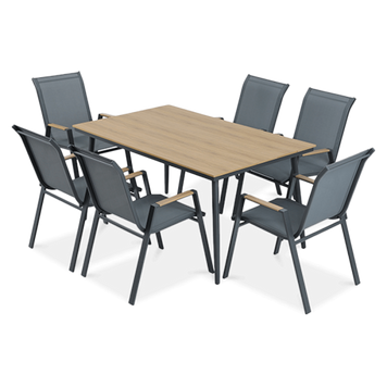 Комплект садових меблів Bjorkka NOVA DINING стіл + 6 крісел 6023 фото