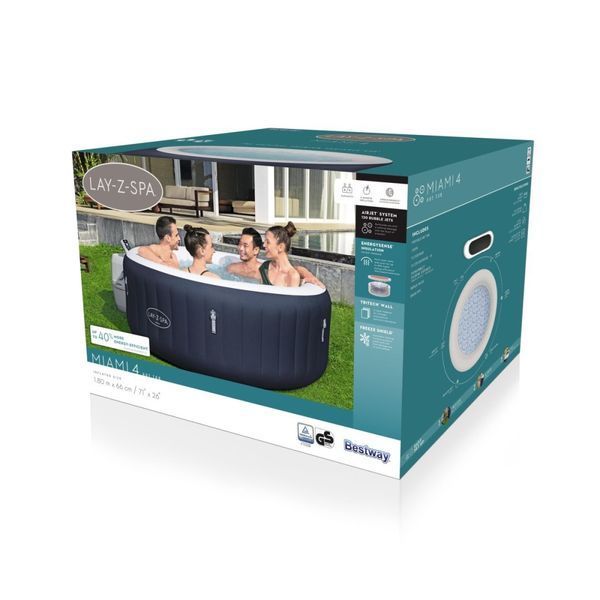 Джакузі Bestway Lay-Z-Spa Miami Air Jet Jacuzzi 6001C 2333 фото