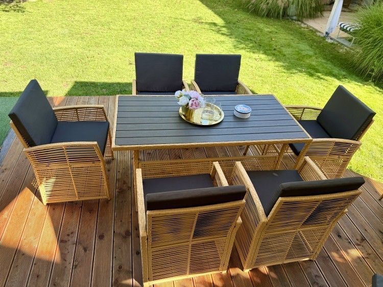 Комплект садових меблів стіл + 6 крісел Tulum Garden 4626 фото