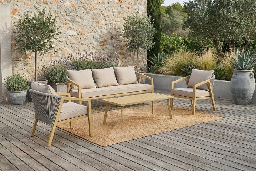 Комплект садових меблів Bjorkka Loara Caffe Wood Look 8012 фото