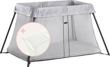 Ліжечко-манеж BabyBjorn Travel Crib Light + простирадло 2028 фото