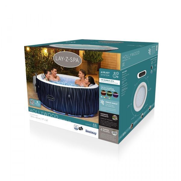 Джакузі Bestway Hollywood Lay-Z-Spa AirJet + LED 60059 2319 фото