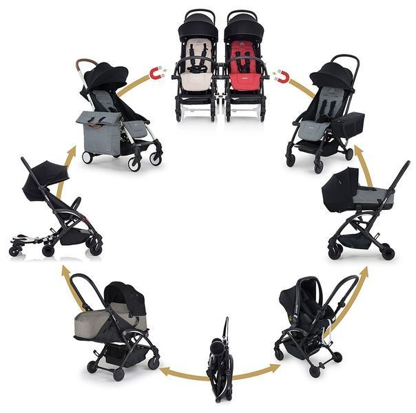 Прогулянкова коляска Bumprider Connect 3 BLACK/SAND + аксесуари 2411 фото