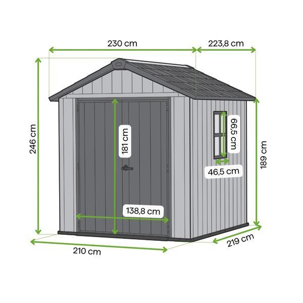 Садовий будинок для інструментів Keter DECO APEX 230x223,8x246 см 6145 фото