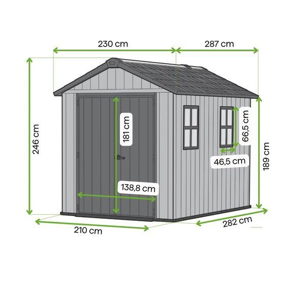Садовий будинок для інструментів Keter DECO APEX 230x287x246 см 6147 фото