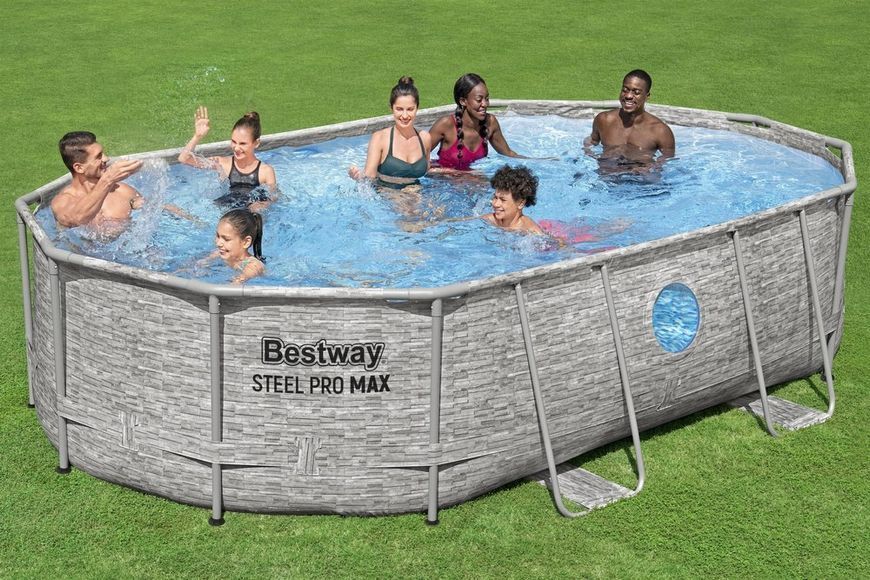 Каркасний басейн Bestway Power Steel Swim Vista 488x305x107 56946 2335 фото