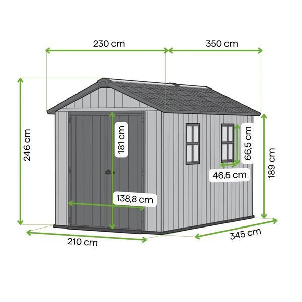 Садовий будинок для інструментів Keter DECO APEX 230x223,8x246 см 6149 фото