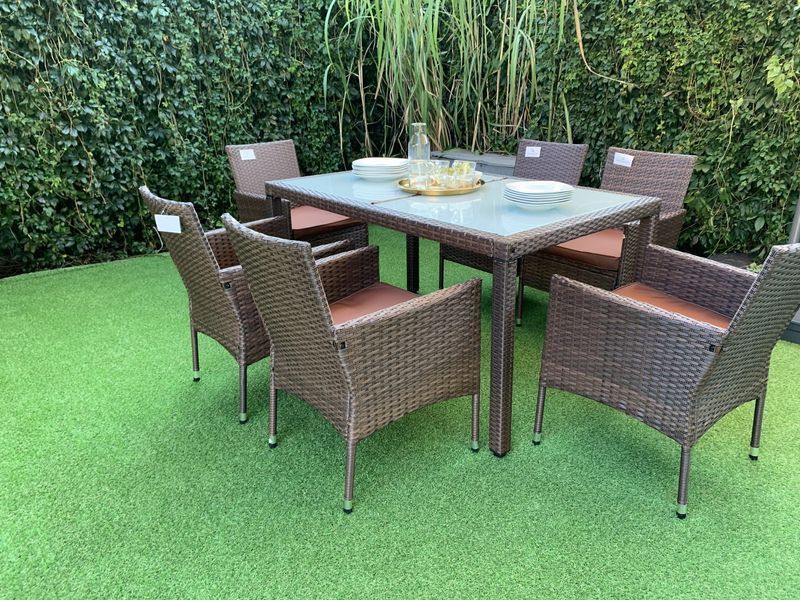 Комплект садових меблів ENDO &ndash; стіл та 6 стільців Garden 4606 фото