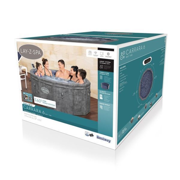 Джакузі Bestway Lay-Z-Spa Carrara SMART Air Jet 6001V 2325 фото