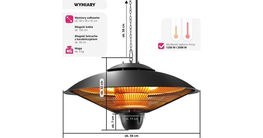 Інфрачервоний обігрівач Solaris Orbit 2500W EcoGarden 4513 фото