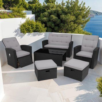 Комплект меблів для відпочинку з ротанга EcoGarden Bari 4350 фото