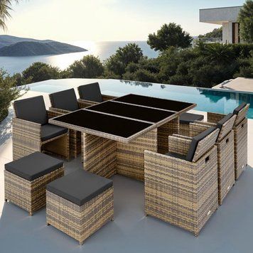 Комплект садових меблів з ротанга на 10 осіб EcoGarden New York 4419 фото