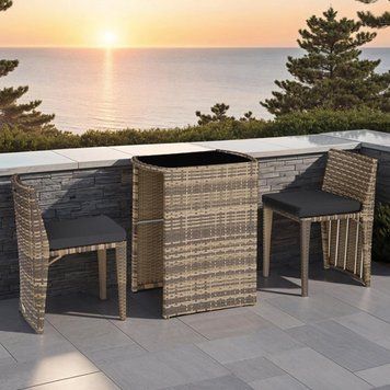 Комплект садових меблів стіл та два стільці Hamburg EcoGarden 4411 фото