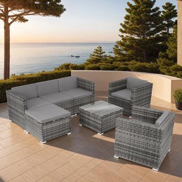Комплект садових меблів з ротанга EcoGarden Lignano 4382 фото