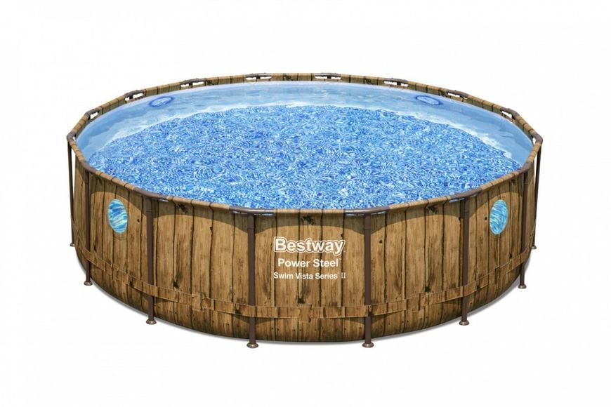 Каркасний басейн Bestway Power Steel Swim Vista Series 488x122 56725 2353 фото