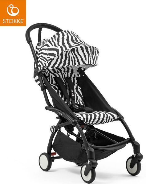 Прогулянкова коляска Stokke YOYO 3 Zebra шасі Black 5257 фото
