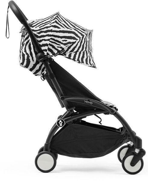 Прогулянкова коляска Stokke YOYO 3 Zebra шасі Black 5257 фото