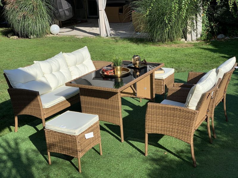 Комплект садових меблів з ротангу, 2 наволочки Modena Garden 4623 фото