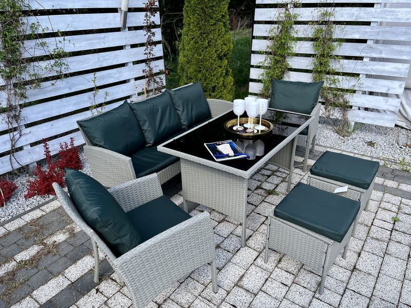 Комплект садових меблів з ротангу, 2 наволочки Modena Garden 4623 фото