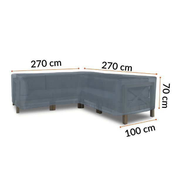 Чохол на&nbsp;кутові&nbsp;садові меблі Focus Garden 270x270x100x70 см 6101 фото